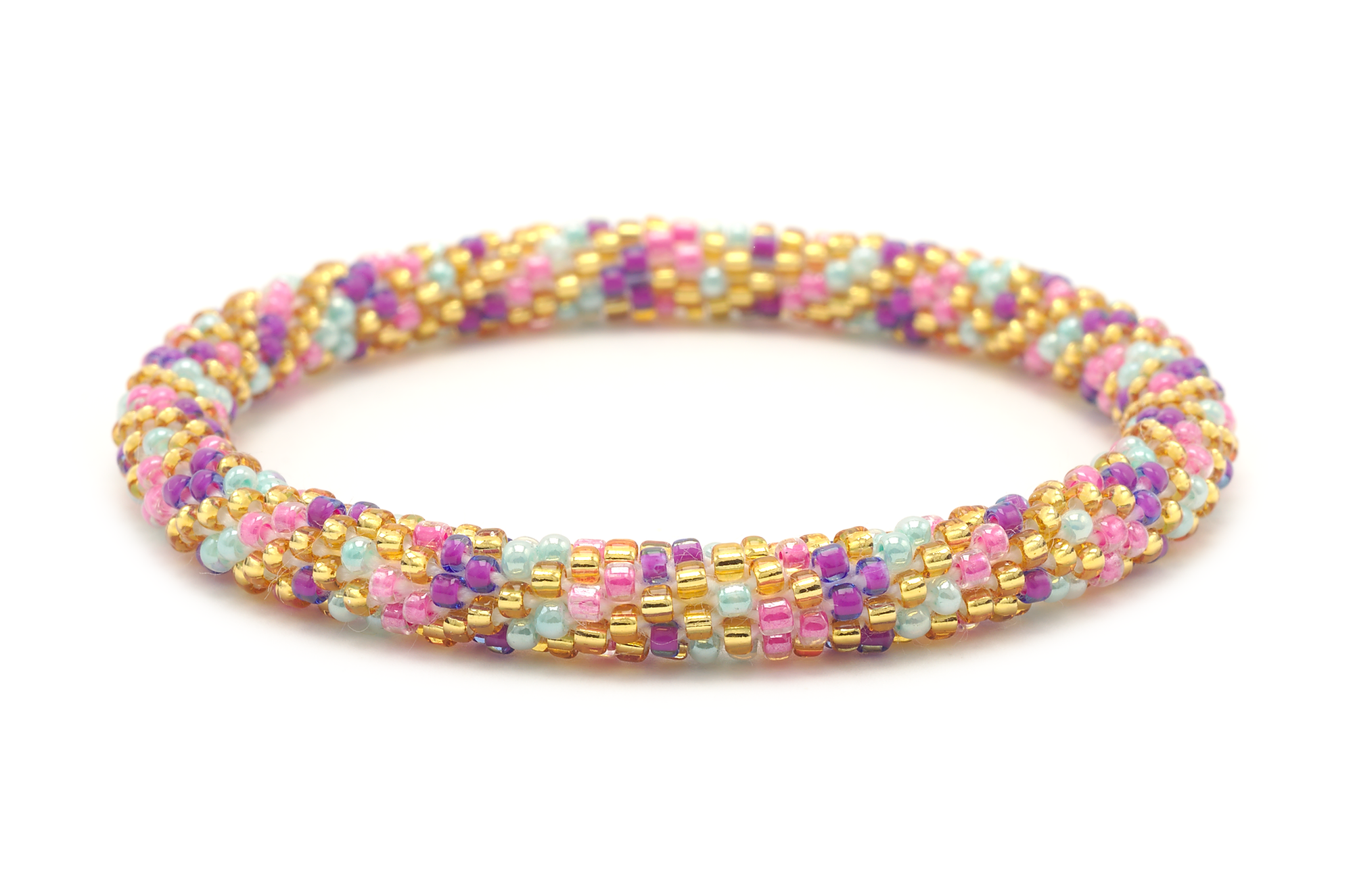 Sashka Co. Extended 8" Bracelet Mint / Pink / Purple / Gold Relaxation Bracelet - Extended 8"
