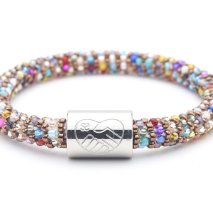 Sashka Co. Extended 8" Bracelet Mixed /w Silver Charm Teacher Charm Bracelet - Extended 8"