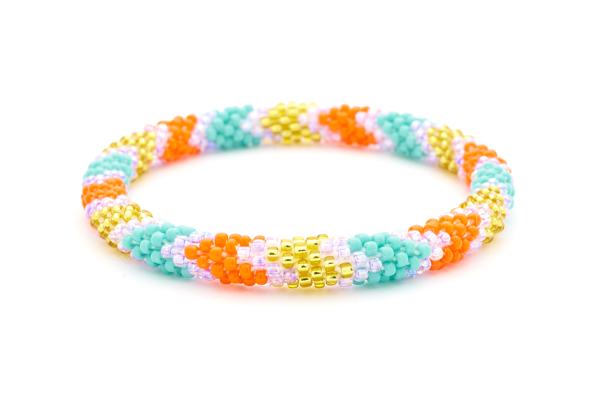 Sashka Co. Extended 8" Bracelet Orange / Turquoise / Gold / Purple Vivacious Bracelet - Extended 8"