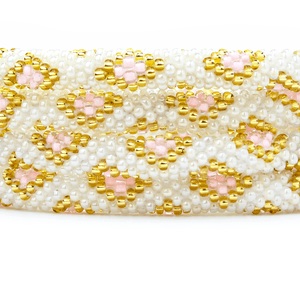 Sashka Co. Extended 8" Bracelet Pearl / Pink / Gold Pink Pearl Diamond Bracelet- Extended 8"