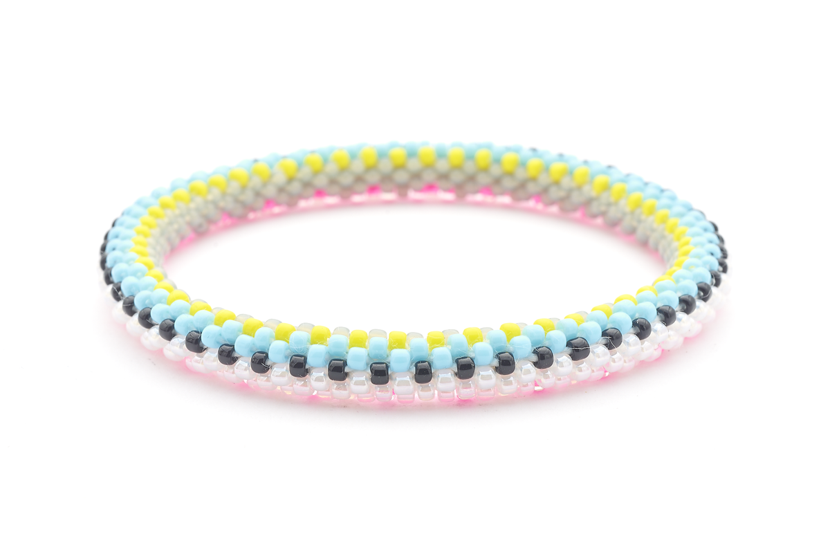 Sashka Co. Extended 8" Bracelet Pink / Baby Blue / Yellow / Black / White Clear / Gray South Beach Bracelet - Extended 8"