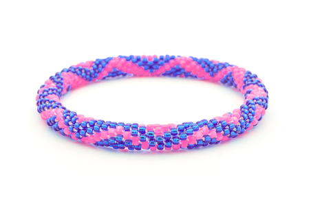 Sashka Co. Extended 8" Bracelet Pink / Blue Beautifully Charming Bracelet - Extended 8"