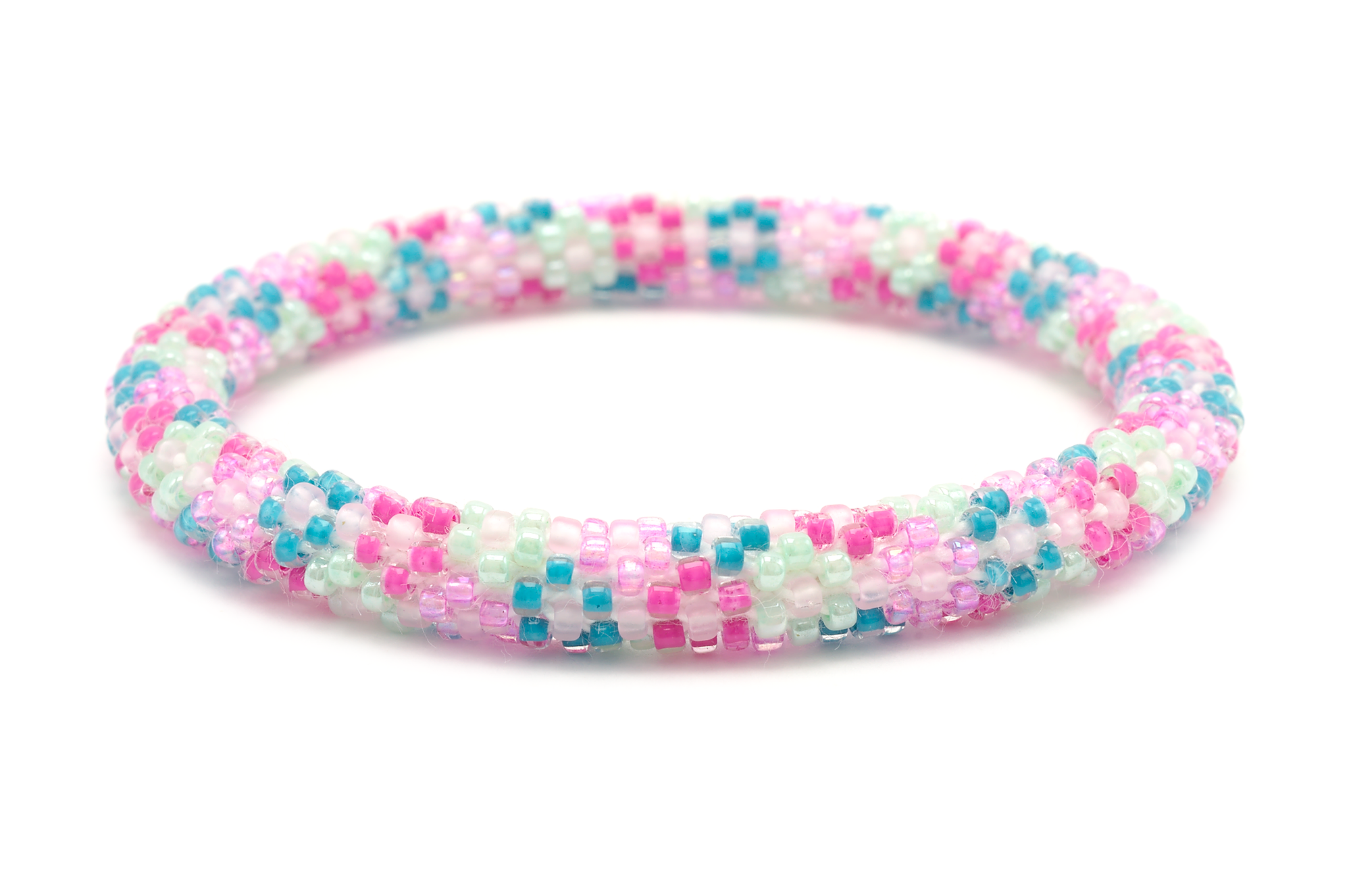 Sashka Co. Extended 8" Bracelet Pink/Blue Flower Girl Bracelet - Extended 8"