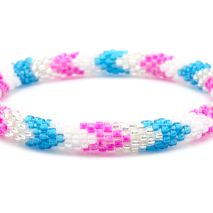 Sashka Co. Extended 8" Bracelet Pink , Blue , White , Clear Carousel Bracelet - Extended 8"