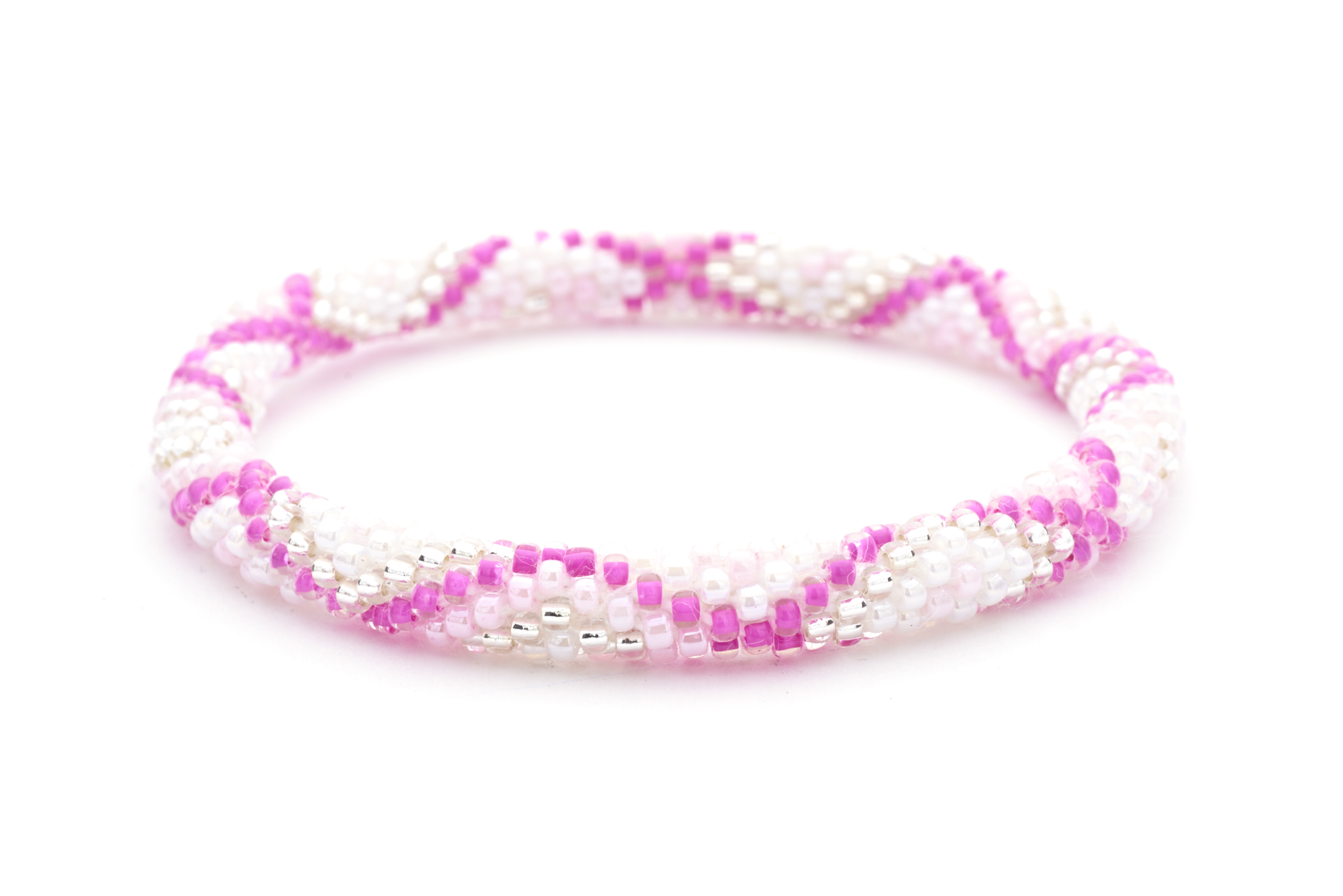 Sashka Co. Extended 8" Bracelet Pink / Clear/ White Pink Ice Bracelet - Extended 8"