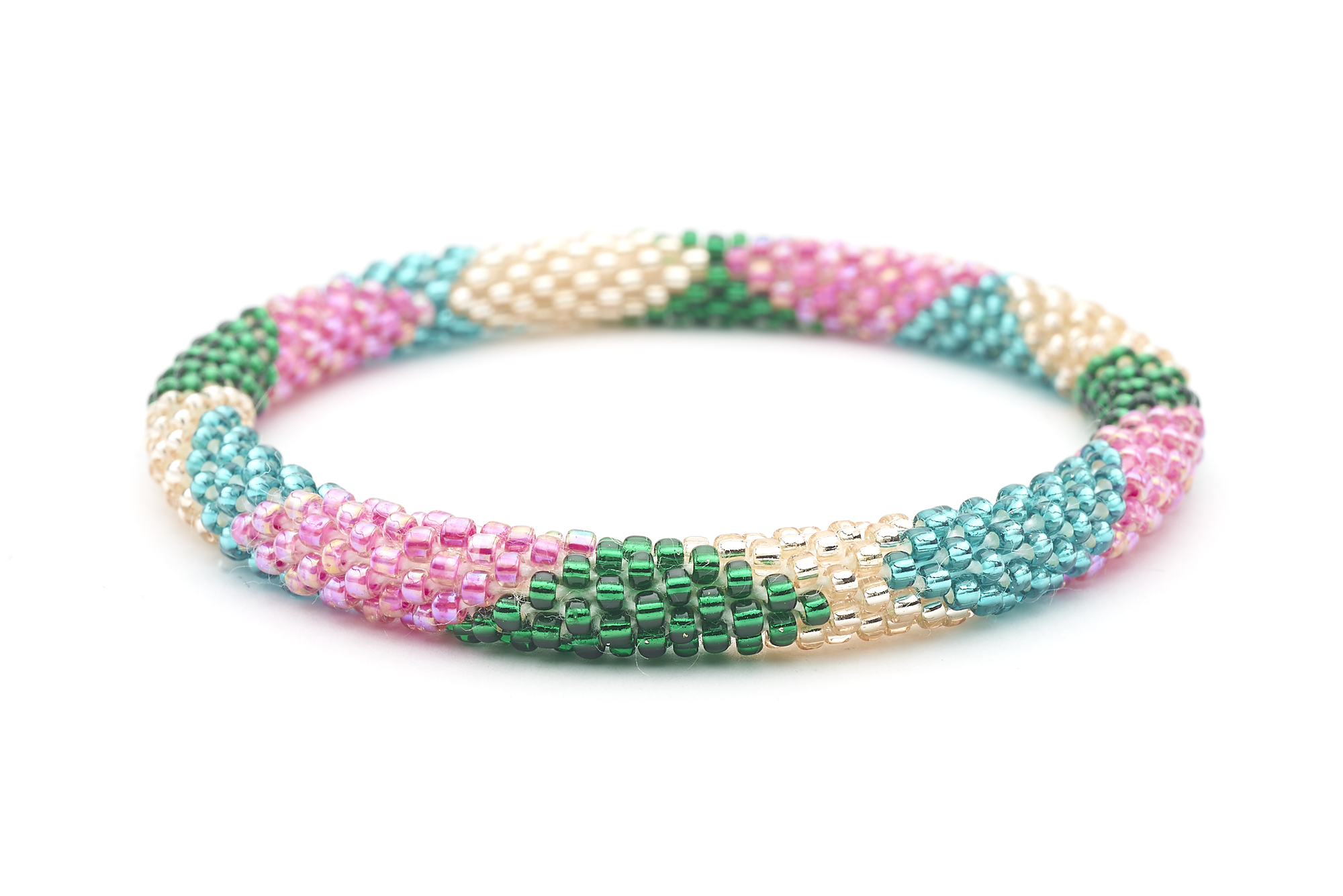 Sashka Co. Extended 8" Bracelet Pink / Green / Teal / Rose gold Azalea Bracelet - Extended 8"
