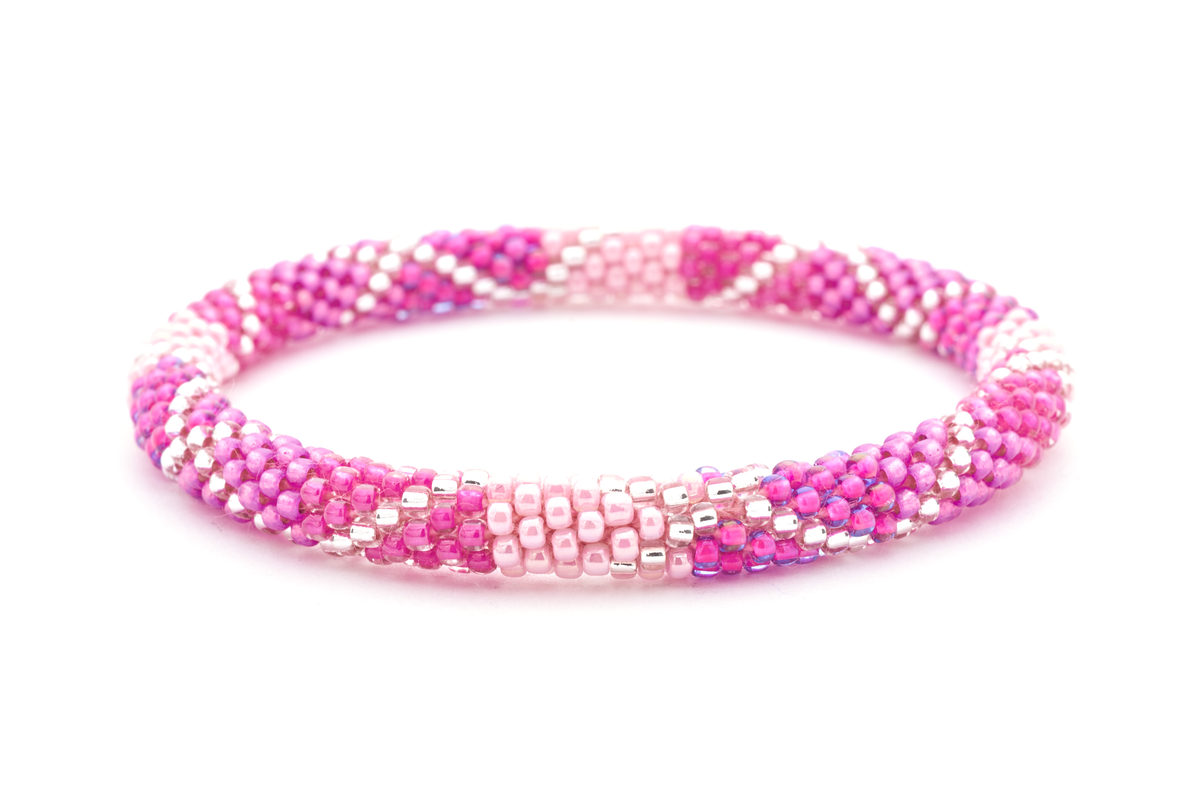 Sashka Co. Extended 8" Bracelet Pink / Light Pink / Clear Cherry Blossom Bracelet - Extended 8"