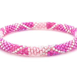Sashka Co. Extended 8" Bracelet Pink / Light Pink / Clear Cherry Blossom Bracelet - Extended 8"