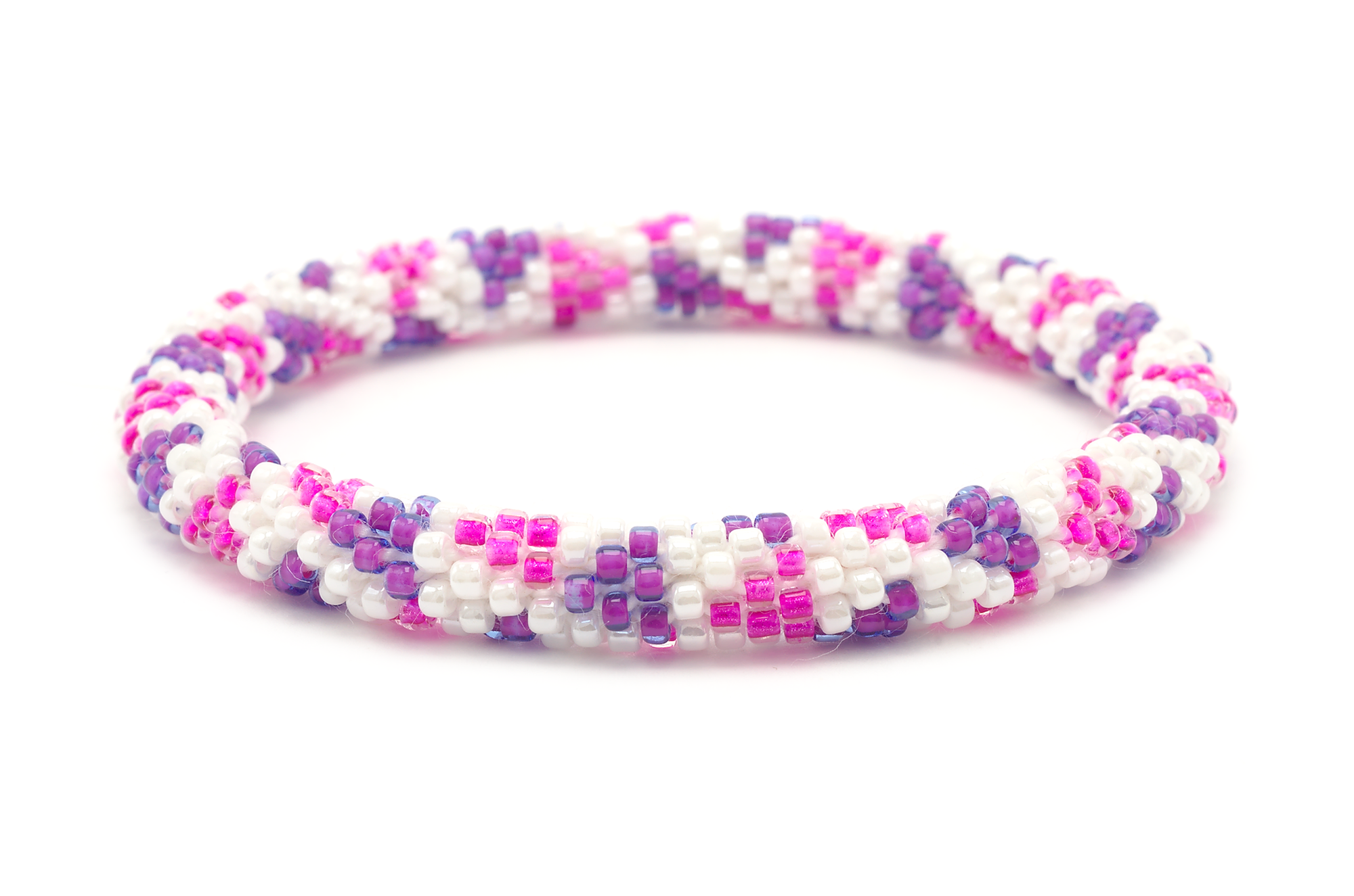 Sashka Co. Extended 8" Bracelet Pink/Purple Candy Hearts Bracelet - Extended 8"