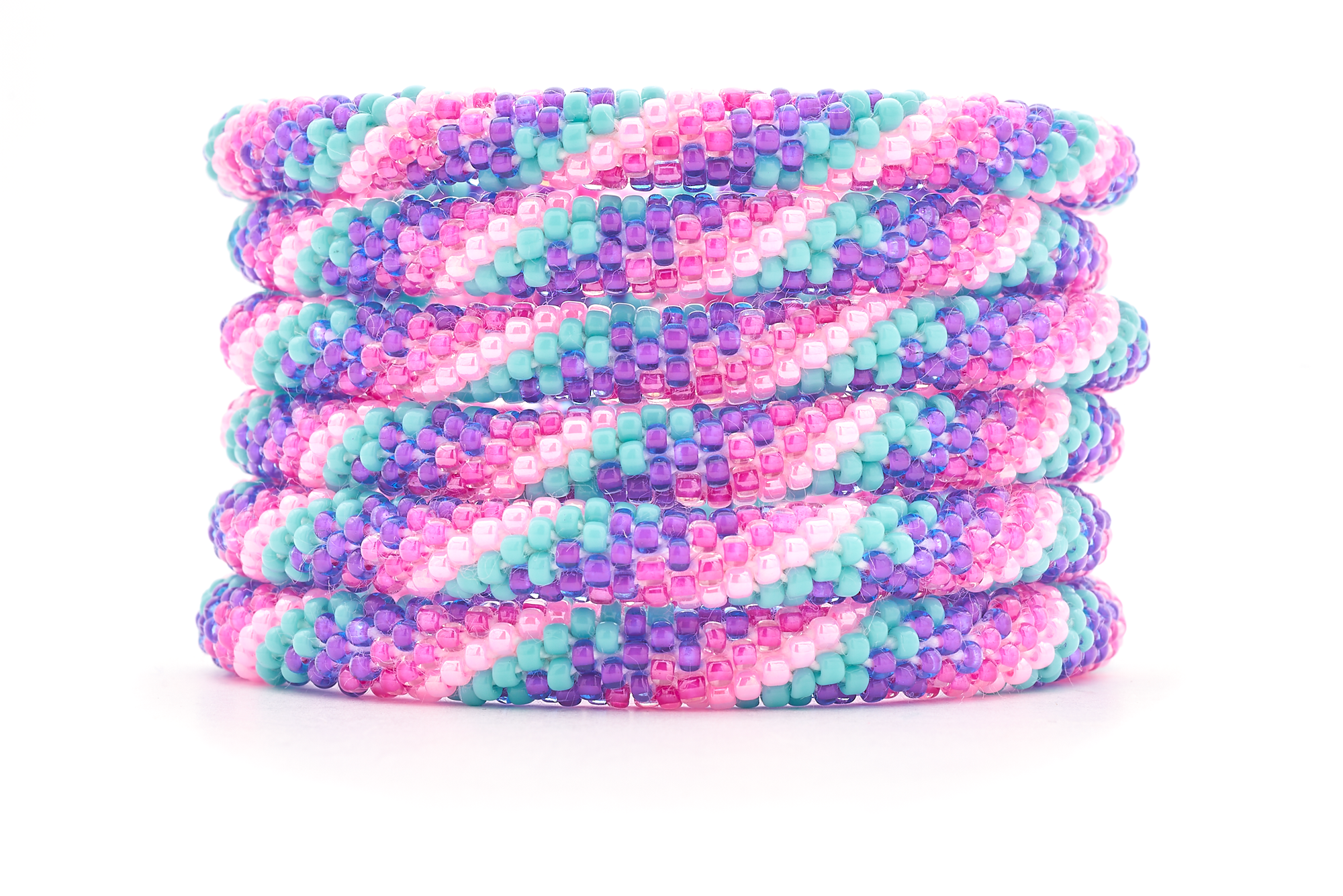 Sashka Co. Extended 8" Bracelet Pink / Purple / Turquoise Pixie Swirl Bracelet - Extended 8"