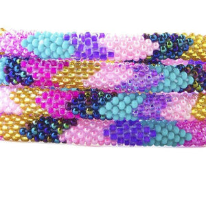 Sashka Co. Extended 8" Bracelet Pink/Turquoise/Purple Girly Bracelet - Extended 8"