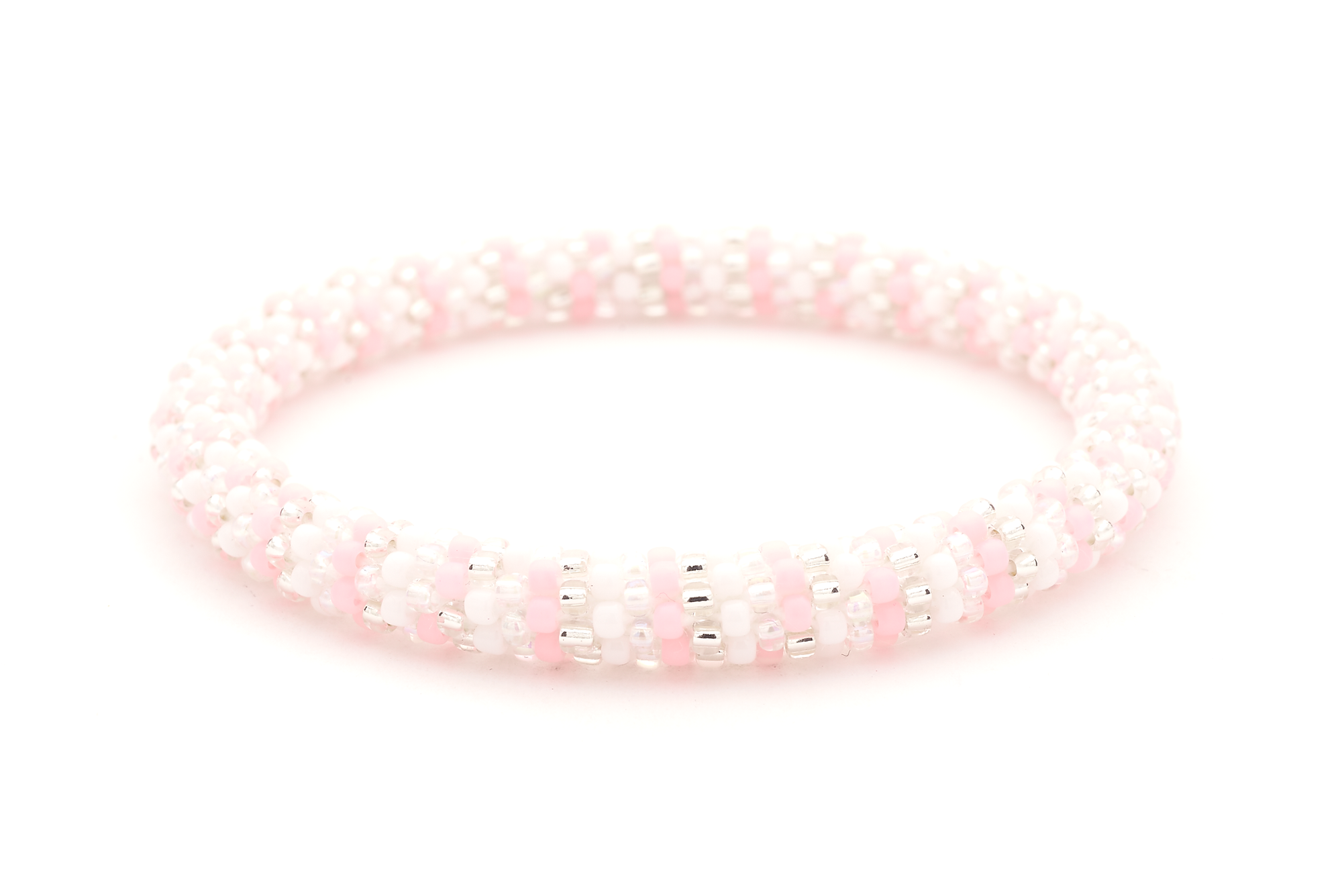 Sashka Co. Extended 8" Bracelet Pink / White / Clear Sweet Pink Bracelet - Extended 8"