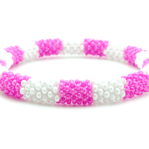 Sashka Co. Extended 8" Bracelet Pink / White Wanderlust Bracelet - Extended 8"