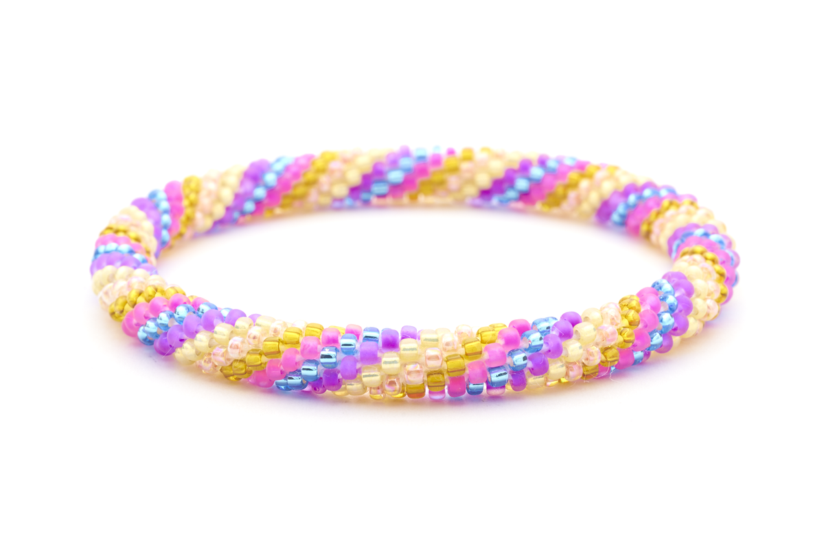 Sashka Co. Extended 8" Bracelet Pink / Yellow / Blue / Purple Sandy Beach Bracelet - Extended 8"