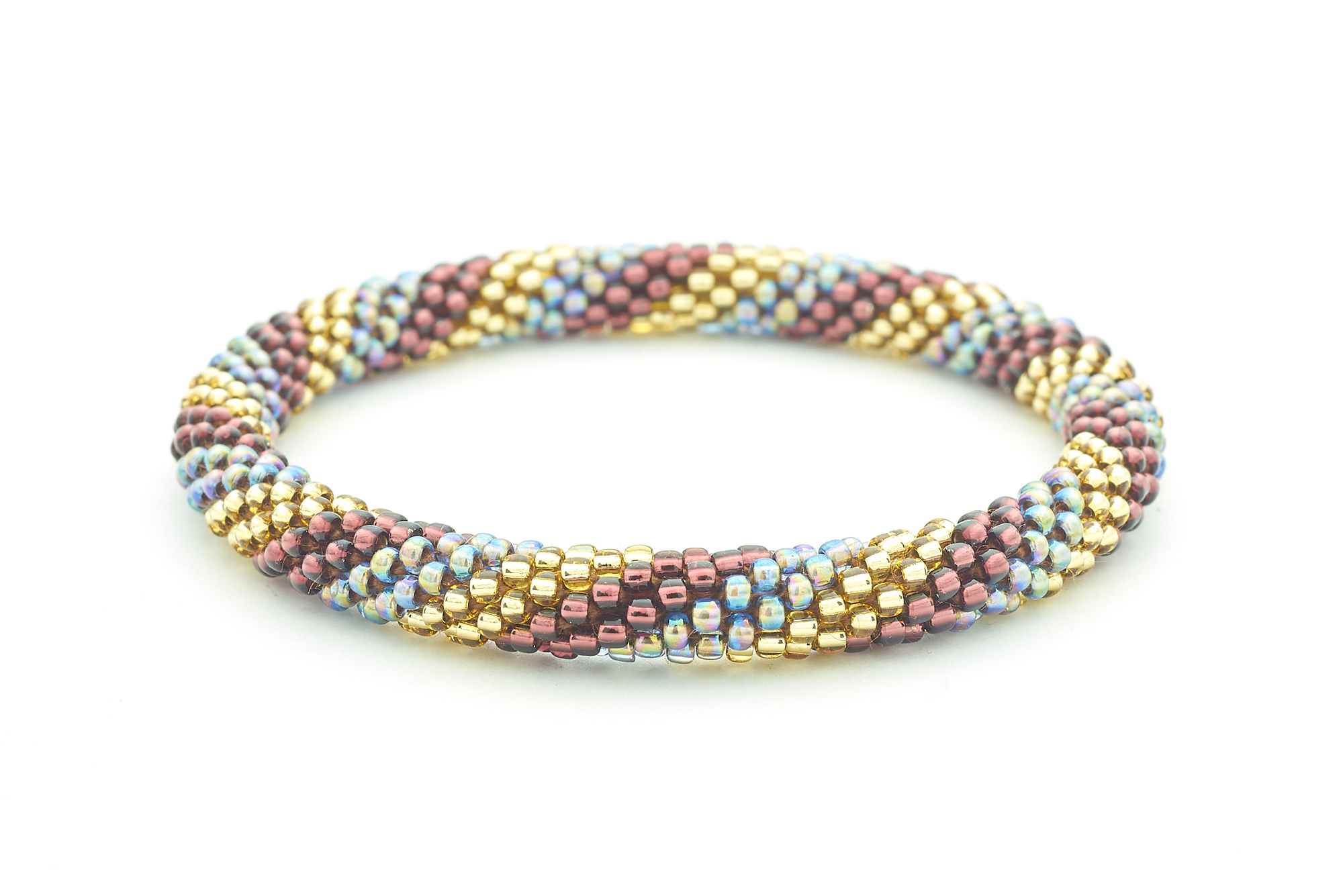 Sashka Co. Extended 8" Bracelet Plum / Gold / Iridescent Winery Bracelet - Extended 8"