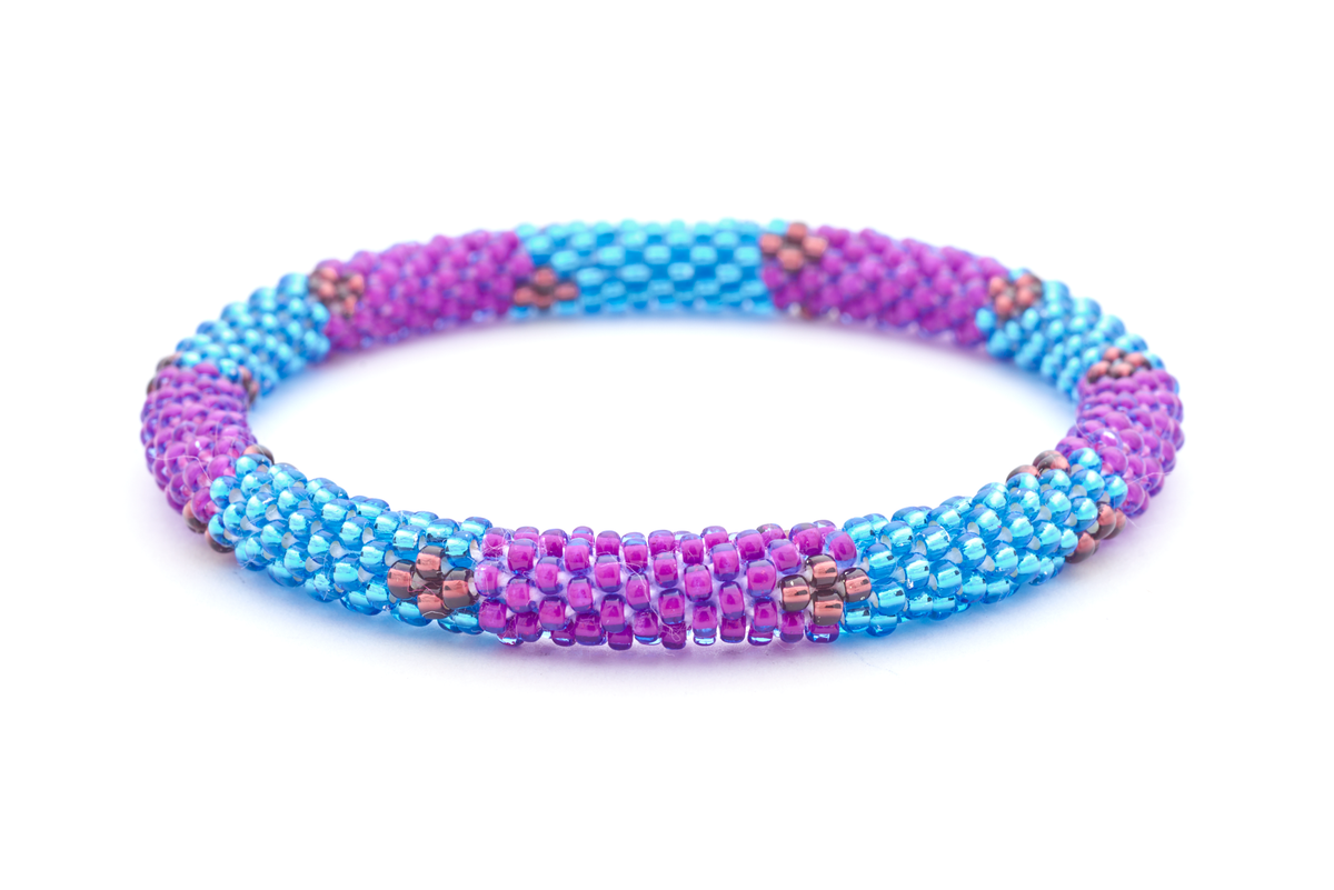Sashka Co. Extended 8" Bracelet Purple / Blue / Burgundy Dazzling Butterfly Bracelet - Extended 8"