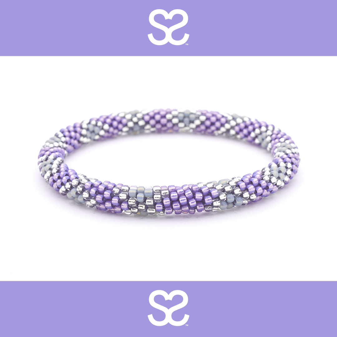 Sashka Co. Extended 8" Bracelet Purple / Clear / Gray Mesmerizing Bracelet - Extended 8"