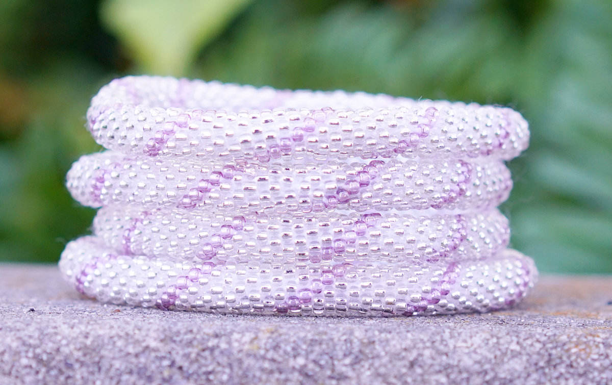 Sashka Co. Extended 8" Bracelet Purple / Clear Limited Edition Bracelet - Extended 8"