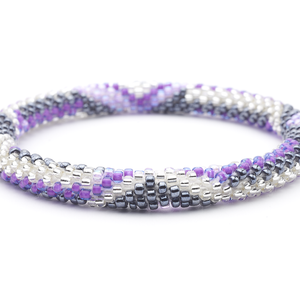 Sashka Co. Extended 8" Bracelet Purple / Clear / Silver Purple Passion Bracelet - Extended 8"