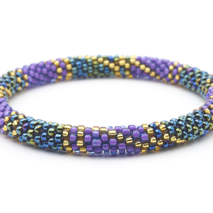 Sashka Co. Extended 8" Bracelet Purple / Gold / Iridescent Yoga Bracelet - Extended 8"