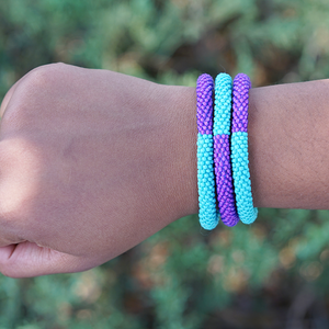 Sashka Co. Extended 8" Bracelet Purple / Turquoise Great Day Bracelet - Extended 8"