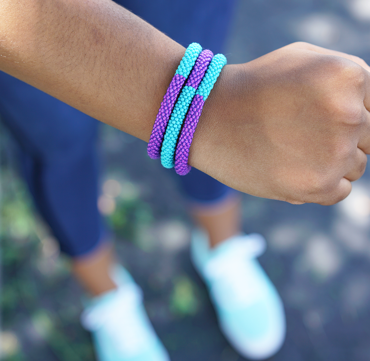 Sashka Co. Extended 8" Bracelet Purple / Turquoise Great Day Bracelet - Extended 8"