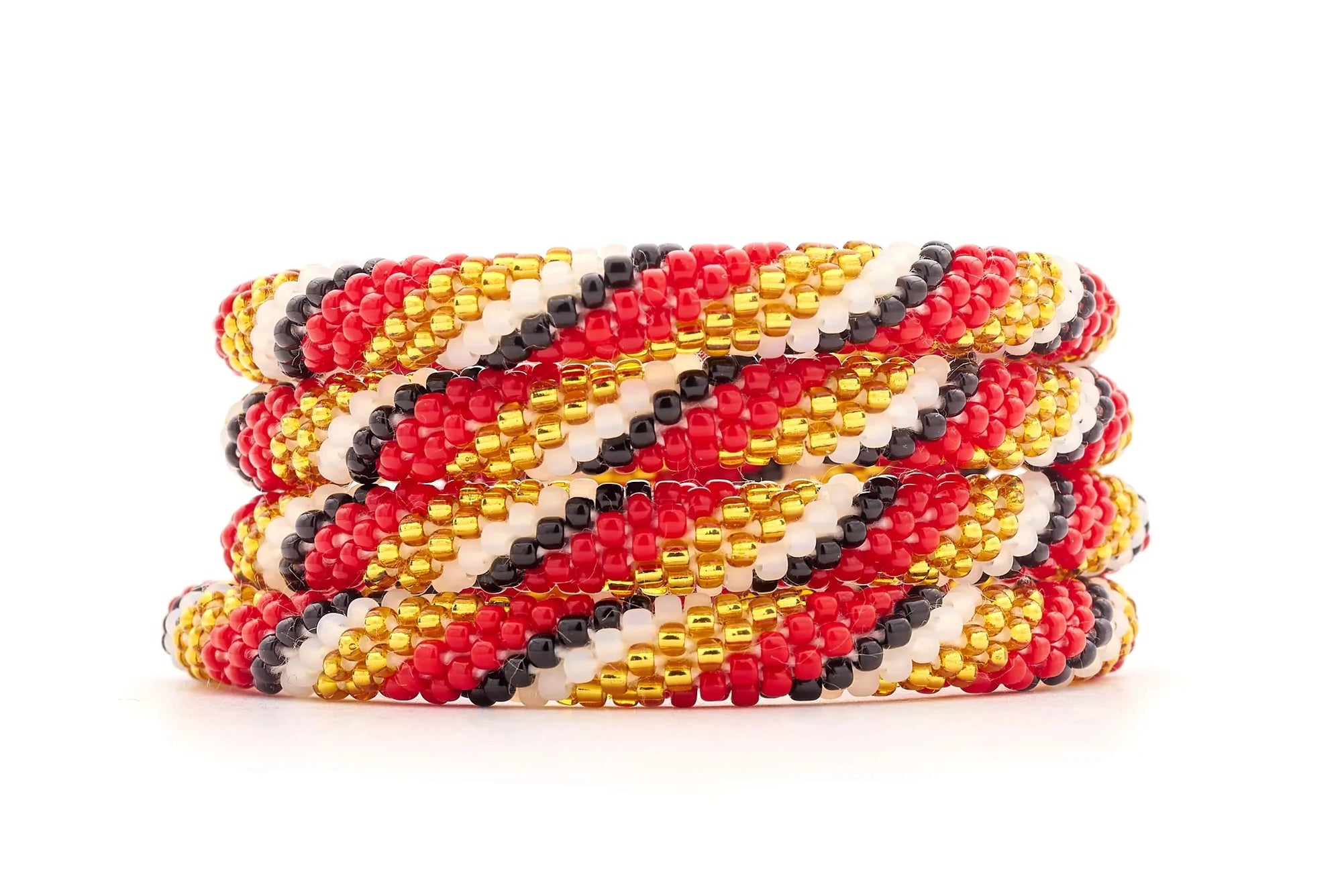 Sashka Co. Extended 8" Bracelet Red / Black / White / Gold Cardinal Bracelet - Extended 8"