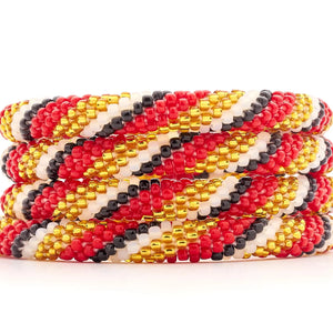 Sashka Co. Extended 8" Bracelet Red / Black / White / Gold Cardinal Bracelet - Extended 8"