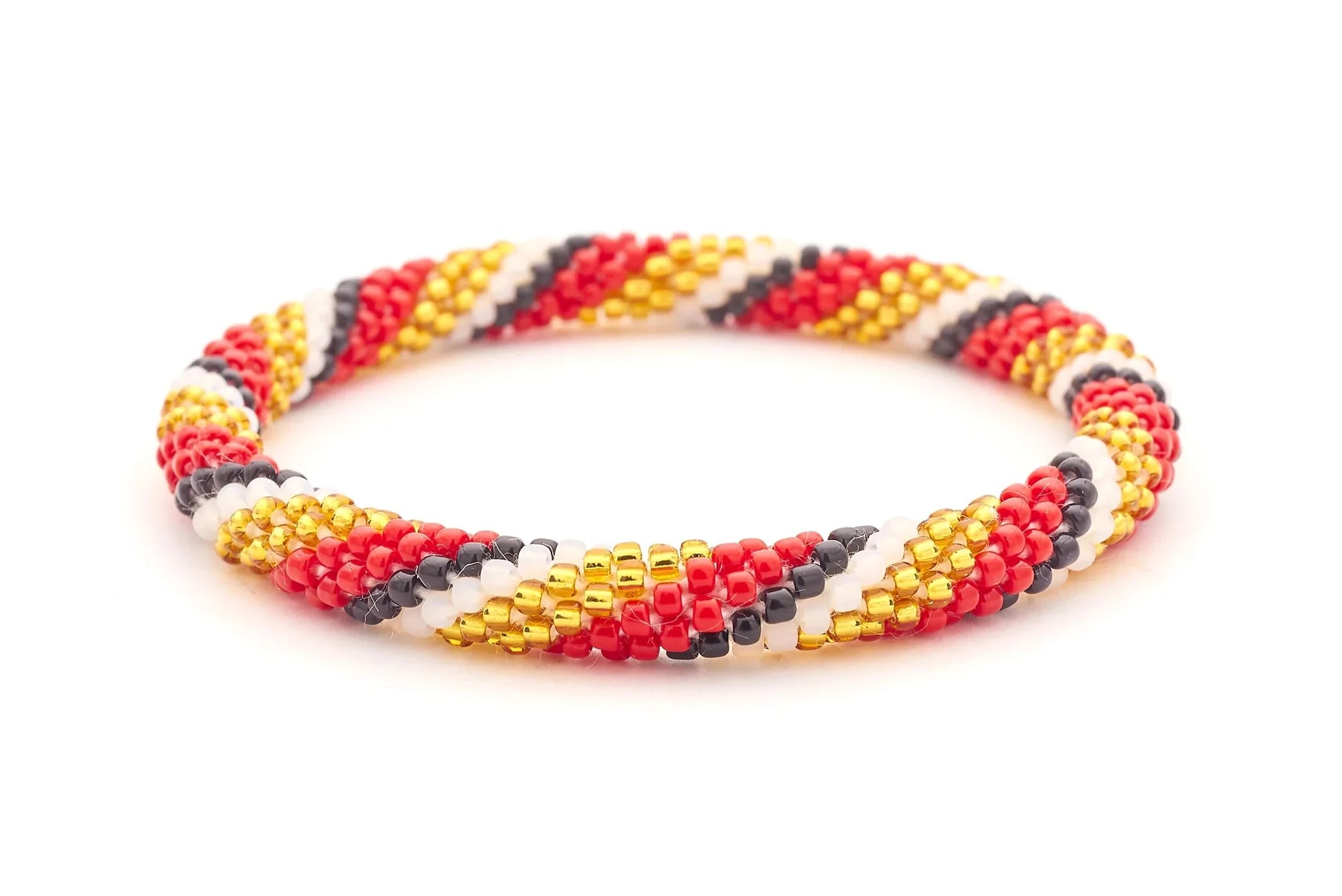 Sashka Co. Extended 8" Bracelet Red / Black / White / Gold Cardinal Bracelet - Extended 8"