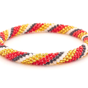 Sashka Co. Extended 8" Bracelet Red / Black / White / Gold Cardinal Bracelet - Extended 8"