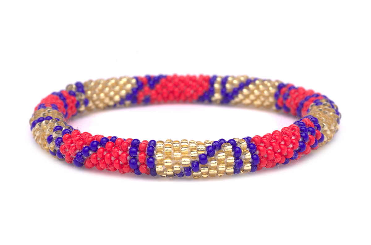 Sashka Co. Extended 8" Bracelet Red / Gold / Blue Palace Bracelet - Extended 8"