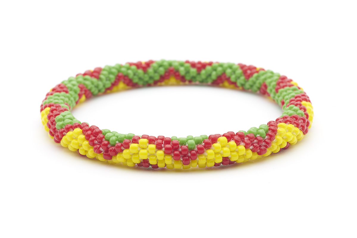 Sashka Co. Extended 8" Bracelet Red / Green / Yellow Rasta Vibrations Bracelet - Extended 8"