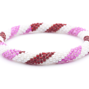 sashka|co® Extended 8" Bracelet Red / Pink / White Rose Garden Bracelet- Extended 8"