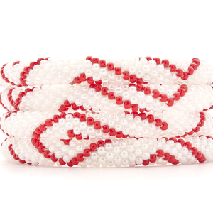 Sashka Co. Extended 8" Bracelet Red / White Red Crayon Bracelet - Extended 8"