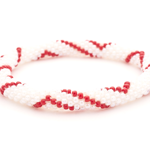 Sashka Co. Extended 8" Bracelet Red / White Red Crayon Bracelet - Extended 8"