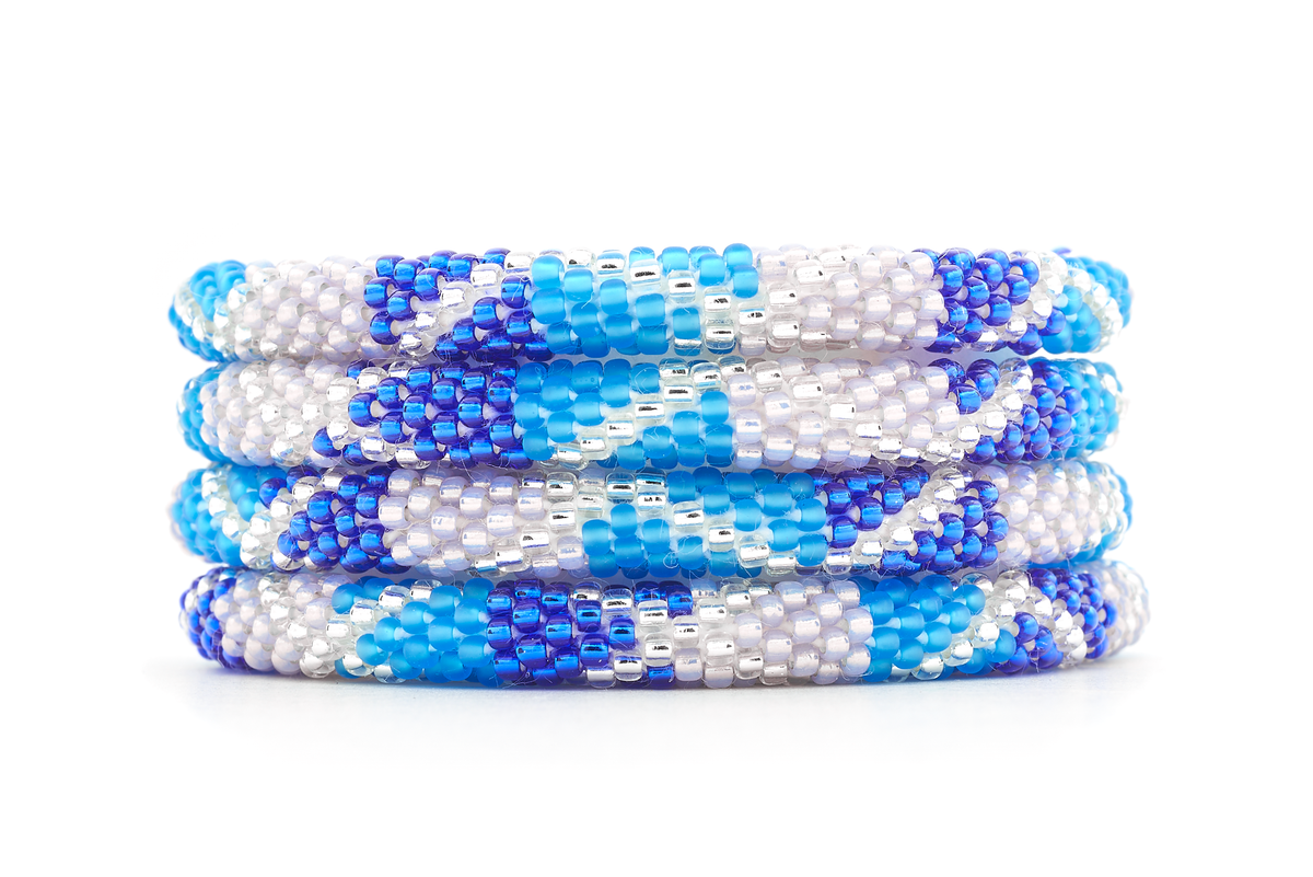 Sashka Co. Extended 8" Bracelet Royal Blue / Blue / Light Purple / Clear Sea Life Bracelet - Extended 8"