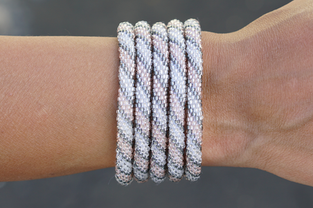 Sashka Co. Extended 8" Bracelet Silver / Clear / Rose Gold Limited Production Bracelet - Extended 8"