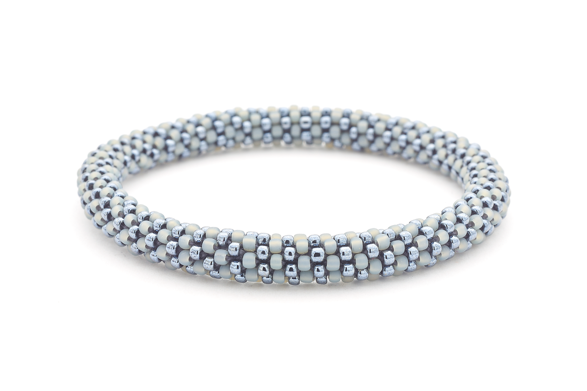 Sashka Co. Extended 8" Bracelet Silver / Gray Fountain Stone Bracelet - Extended 8"