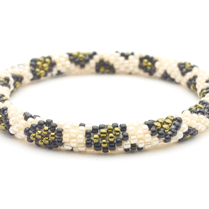 Sashka Co. Extended 8" Bracelet Tan / Bronze/ Black Cheetah Bracelet - Extended 8"