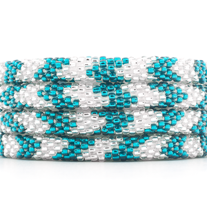 Sashka Co. Extended 8" Bracelet Teal / Clear Crystal Teal Bracelet - Extended 8"