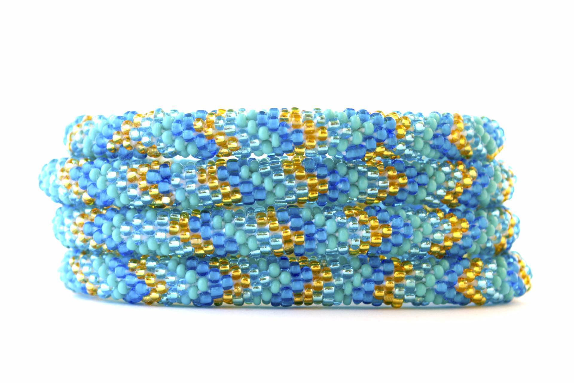 Sashka Co. Extended 8" Bracelet Turquoise / Blue / Gold Bethany Beach Bracelet - Extended 8"