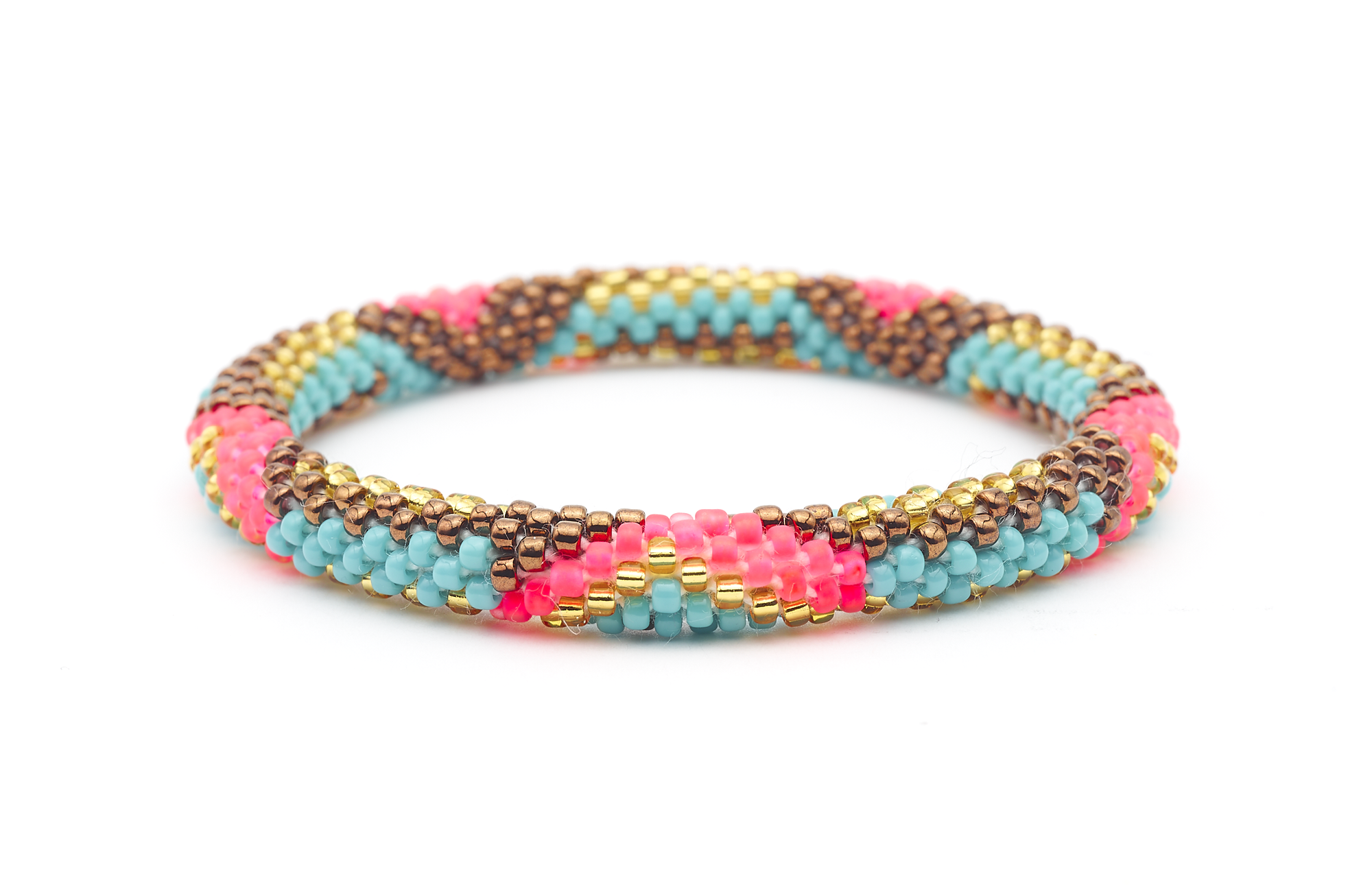 Sashka Co. Extended 8" Bracelet Turquoise / Bronze / Gold / Matte Neon Limited Beach Boho Bracelet - Extended 8"