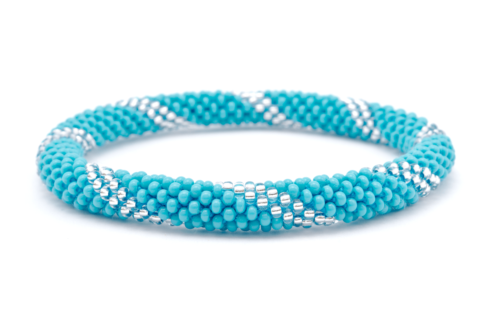 Sashka Co. Extended 8" Bracelet Turquoise/Clear Wave Surfer Bracelet - Extended 8"