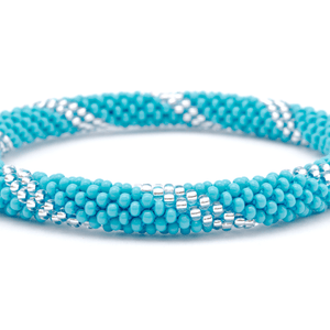 Sashka Co. Extended 8" Bracelet Turquoise/Clear Wave Surfer Bracelet - Extended 8"