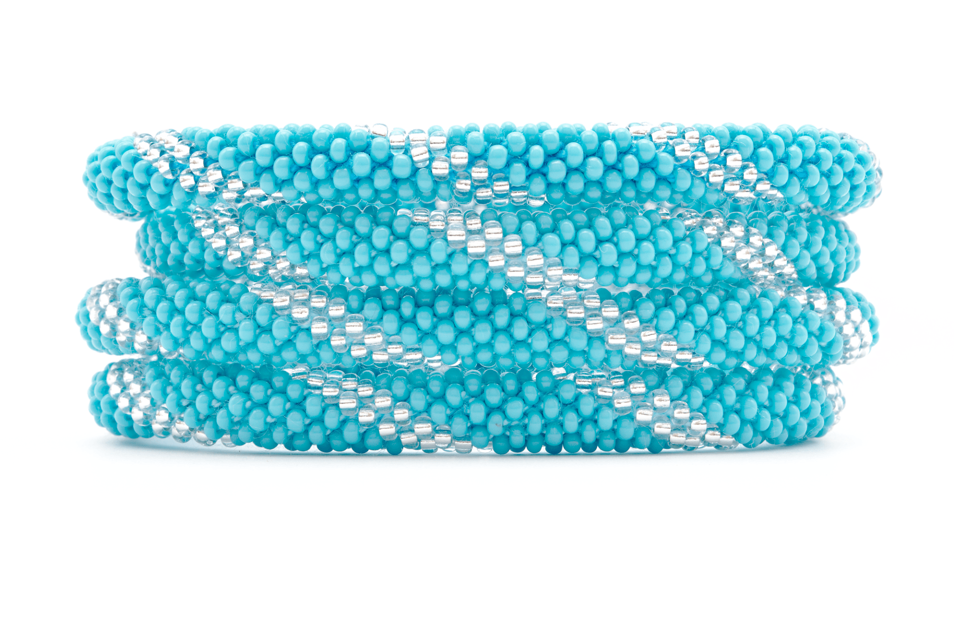 Sashka Co. Extended 8" Bracelet Turquoise/Clear Wave Surfer Bracelet - Extended 8"