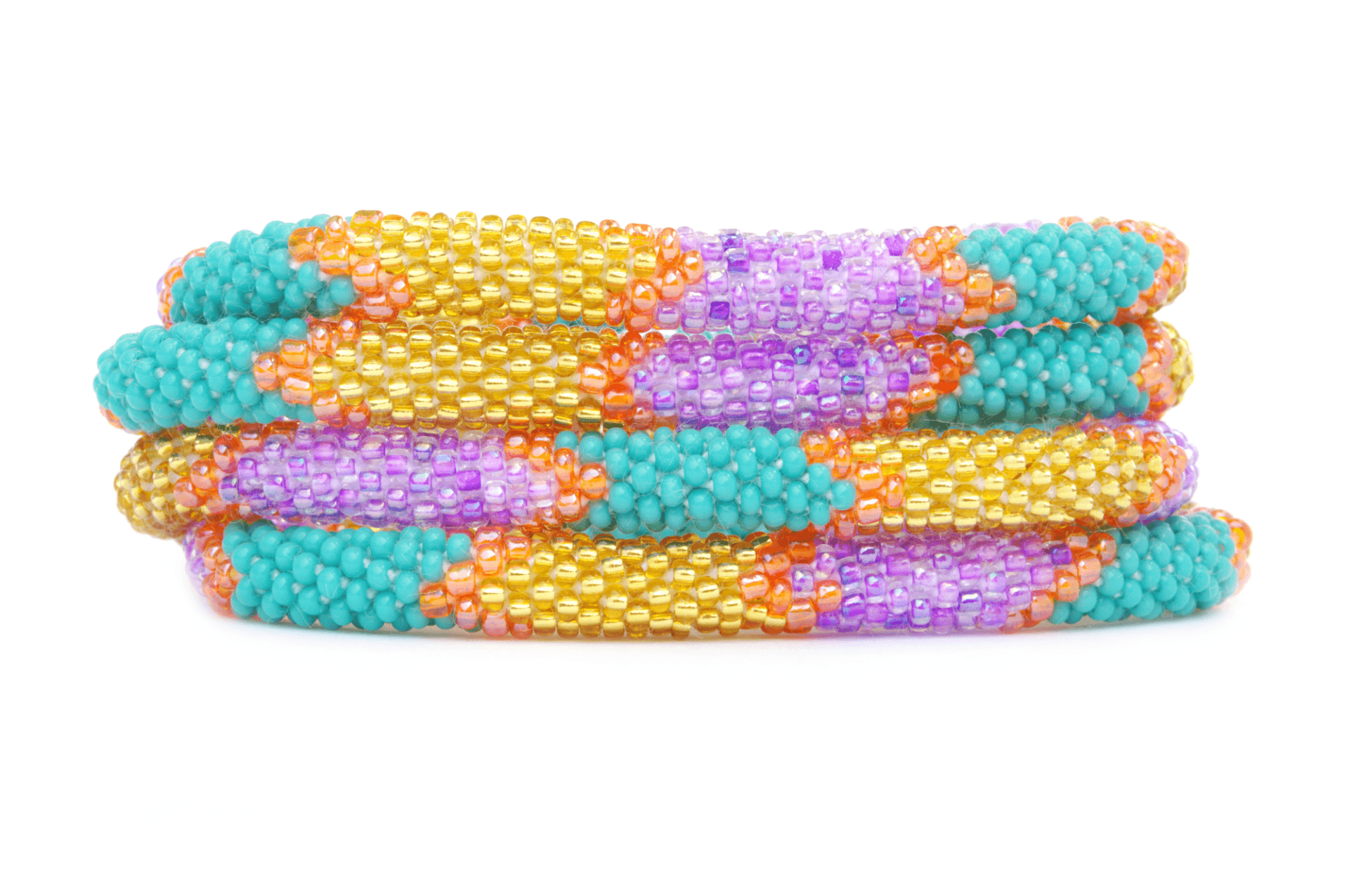 Sashka Co. Extended 8" Bracelet Turquoise / Orange / Gold Happy Girl Bracelet - Extended 8"