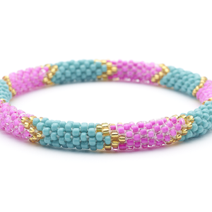 Sashka Co. Extended 8" Bracelet Turquoise / Pink Beach Cove Bracelet  - Extended 8"