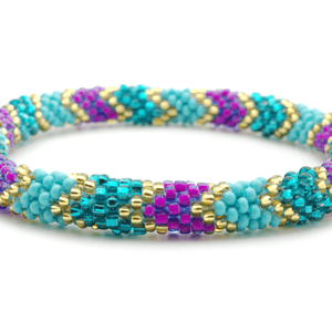 Sashka Co. Extended 8" Bracelet Turquoise / Purple / Gold Date Night Bracelet - Extended 8"