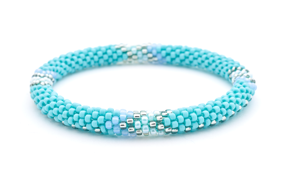 Sashka Co. Extended 8" Bracelet Turquoise / Silver / Light Blue 🐬 Dolphin Bracelet 🐬 - Extended 8"