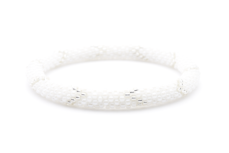 Sashka Co. Extended 8" Bracelet White / Clear Beautifully Simple Bracelet - Extended 8"